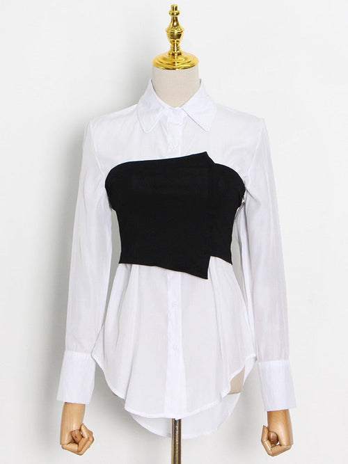 Dam Blus Långärmad Mjuk Bomull Polyester-1