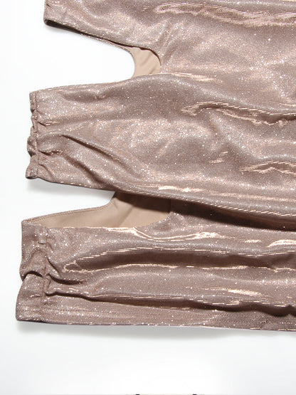 Dam Kjol och Topp Set Monokrom Kort Ärmlös Polyester Spandex-6