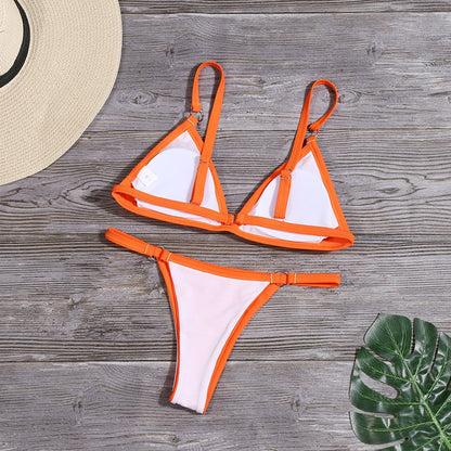 Dam Bikini med Ringdetaljer i Nylon Elastan-2