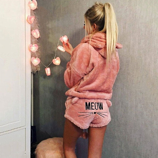 Katt Pyjamas Trendig Design Mjuk Bomull-1