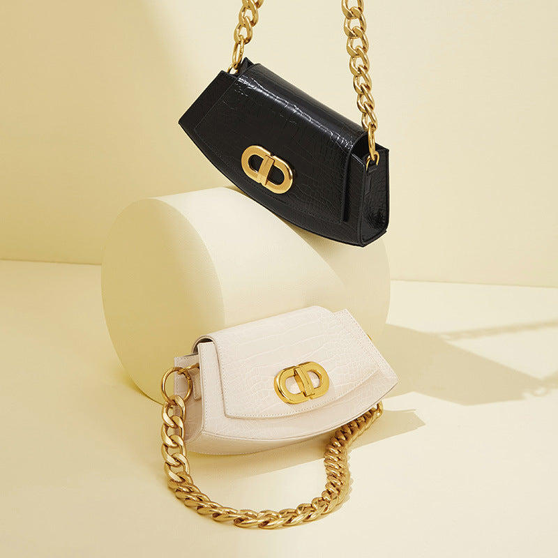 Dam Axelväska Djurtryck PU-Läder med Kedjedetaljer-2