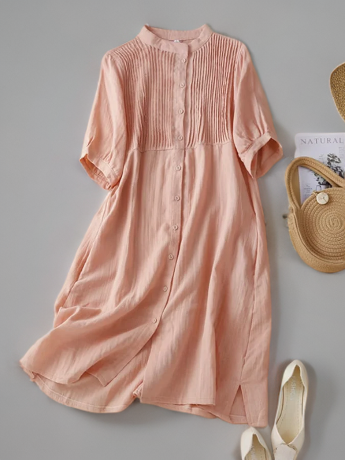 Dam Fällbar Retro Klänning Lätt och Luftig för Sommar och Fest-2