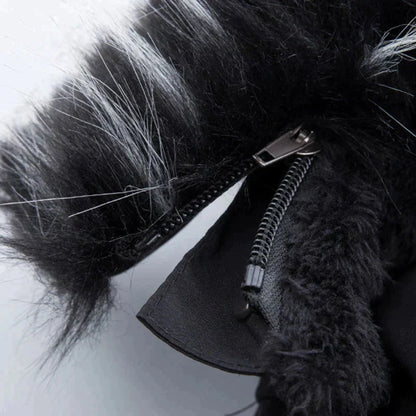 Dam Vinterjacka Parka Fleecefoder Organisk Bomull Återvunnen Polyester-4