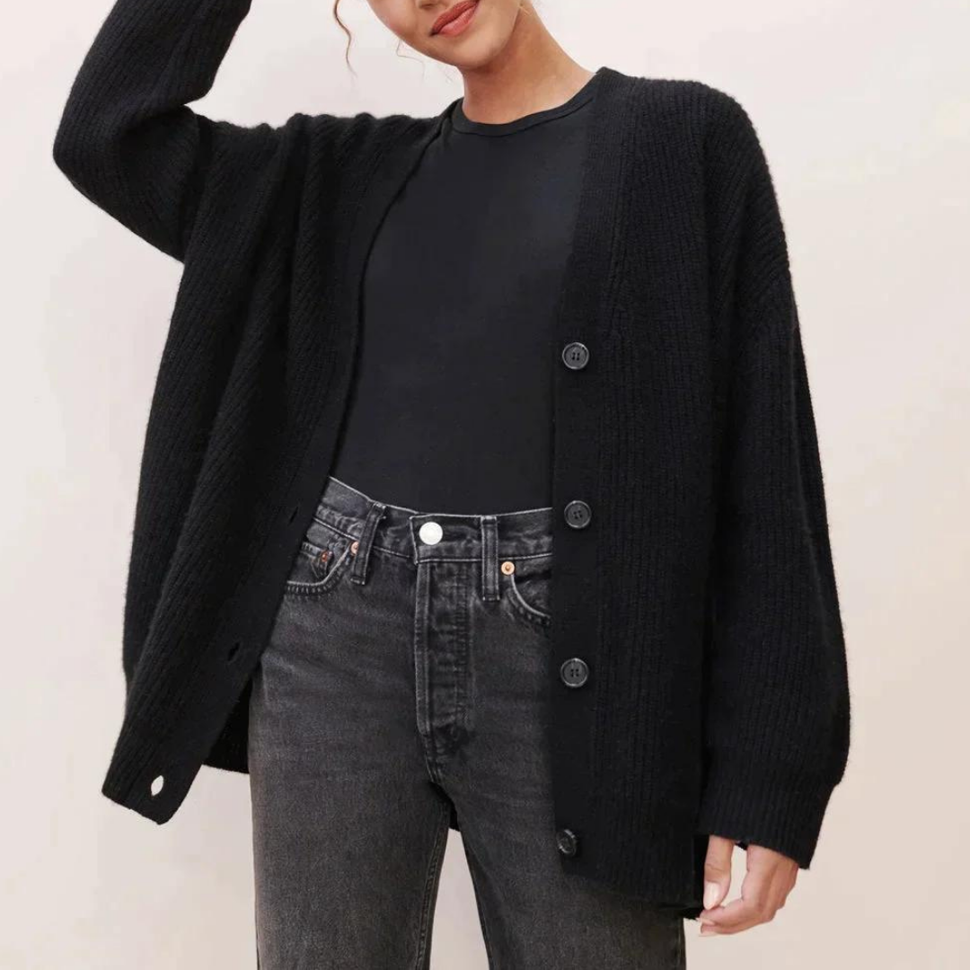 Dam Kardigan Tidlös Stil Konstgjord Kashmir-4