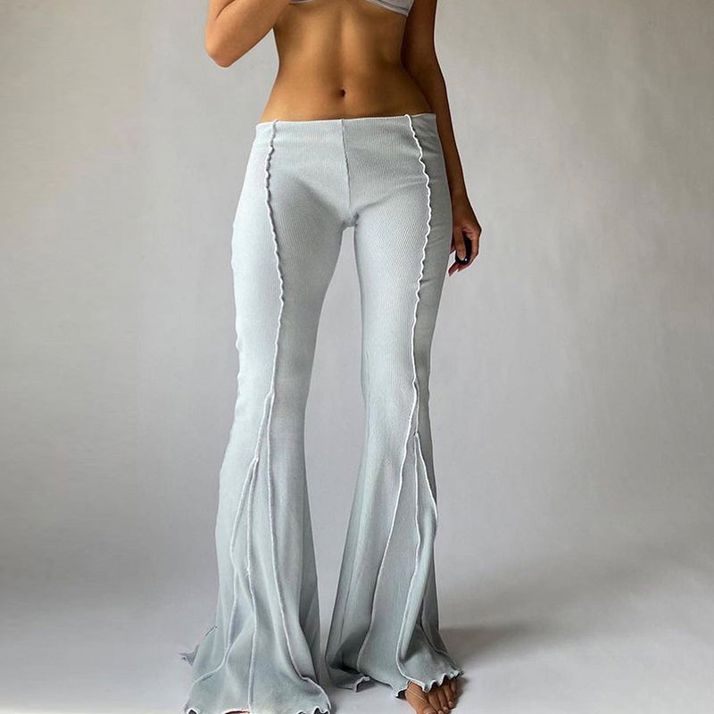 Variant image for Dam Byxor Med Resår I Midjan Hög Midja Mjuk Polyester Snygga Byxor-4