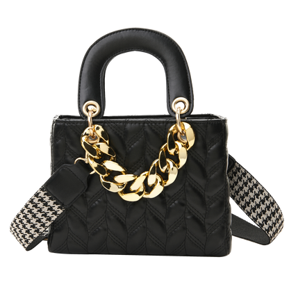 Handväska Dam Geometrisk Design PU-Läder med Dubbelt Grepp och Flera Fack-1