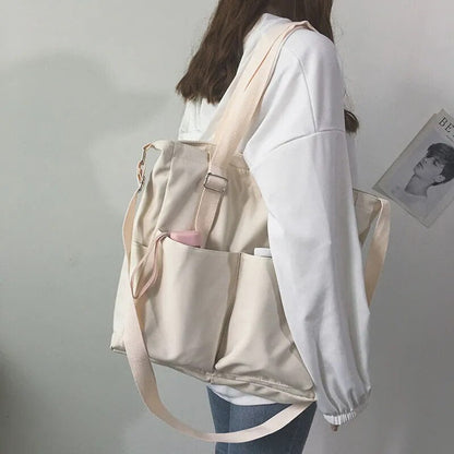 Kvinnors Vattentät Crossbody Väska Rymlig Oxford med Dragkedja 4