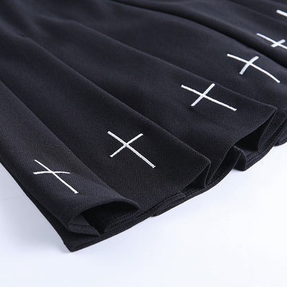Kvinnors Mini Kjol Tvärmönster Bomull Polyester 5