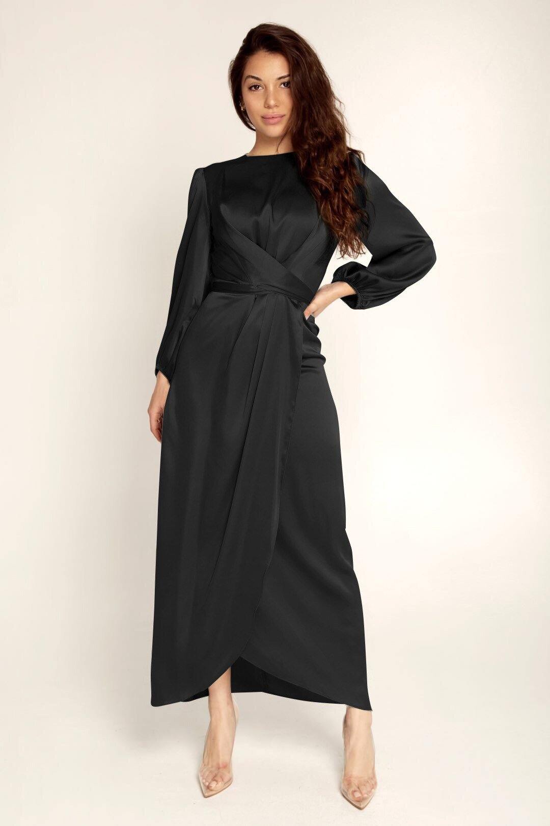 Dam Klänning Elegant Draperad Polyester För Speciella Tillfällen-1