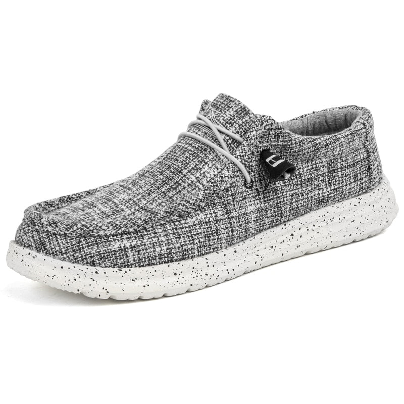 Herr Loafers Canvas Avslappnad Stil Gummisula 3