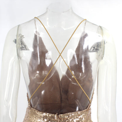 Kvinnor Mini Klänning V-ringning Ryggfri Polyester Bomull-6