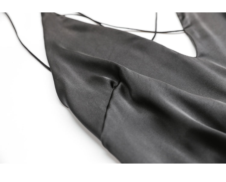 Dam Nattklänning Blommiga Detaljer Satin Spandex-5