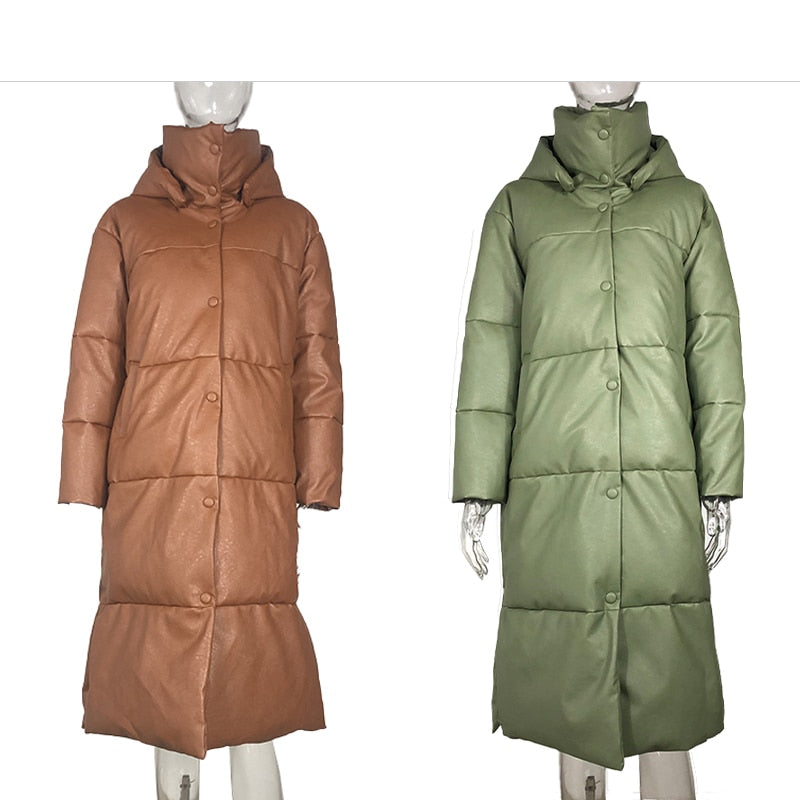 Dam Vinterjacka Trendig Polyester för Kalla Dagar-5