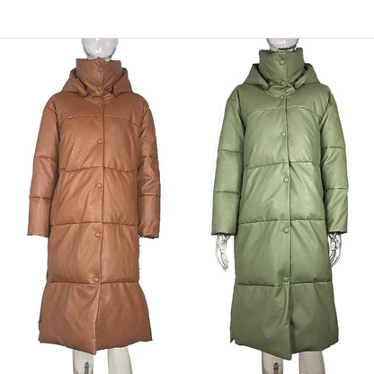 Dam Vinterjacka Trendig Polyester för Kalla Dagar-5
