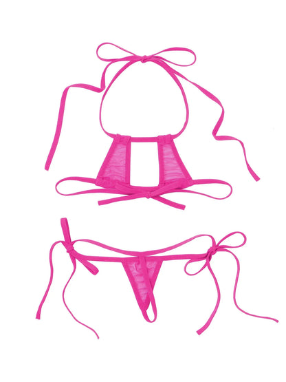 Dam Bikiniuppsättning Polyester Spandex-4