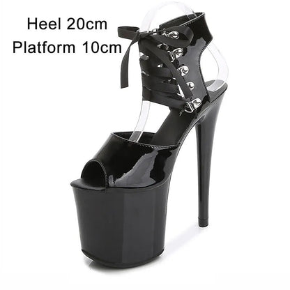 Variant image for Dam Gladiatorsandal Hög Klack PU-Läder-21