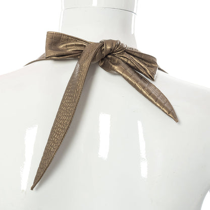 Monokrom Festtopp Dam i Polyester-Spandex – Normal Passform, Elegant och Bekväm Topp för Vardags och Fest 6