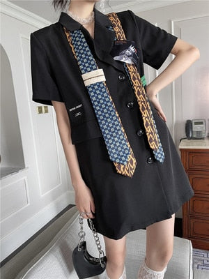 Kvinnors Miniklänning Rutigt Bomull A-linjeformad Kortärmad-1