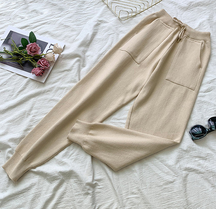 Leopardmönstrad Tröja och Byxor Set för Dam med Elastisk Midja – Akryl, Cirkulär Halsringning, Trendig och Bekväm Outfit 6