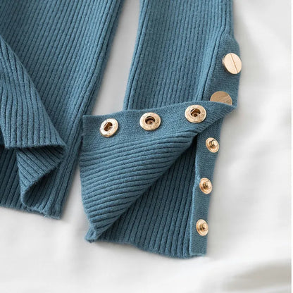 Kvinnors Turtleneck Tröja Långa Ärmar Polyester Elasthan-6