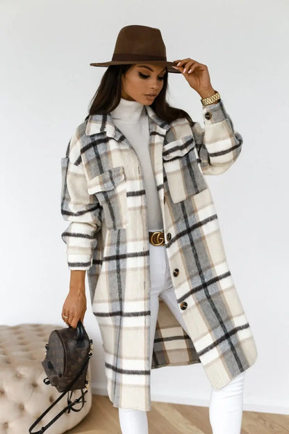 Variant image for Dam Kappa Lång Karomönster Fleece-16