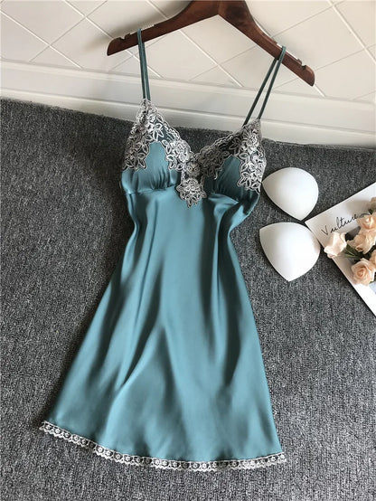 Dam Nattklänning Ärmlös Mjuk Rayon-4