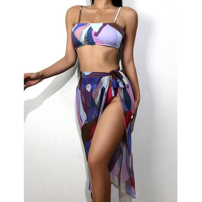 Dam Bikini Set Transparent Sarong Polyester Spandex-5