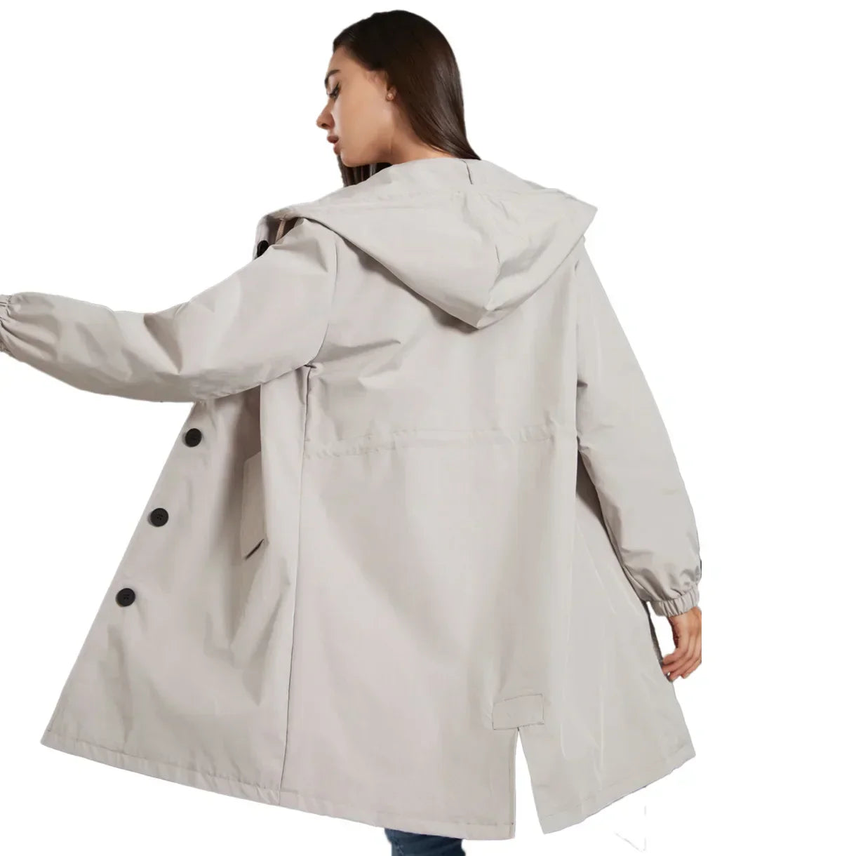 Damjacka Vattenavvisande Huvjacka Lätt Polyester-2