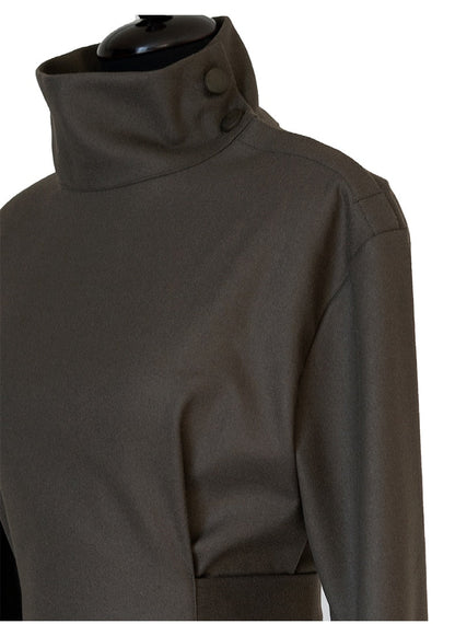 Kvinna Midi Klänning A-Linje Syntetfiber-6