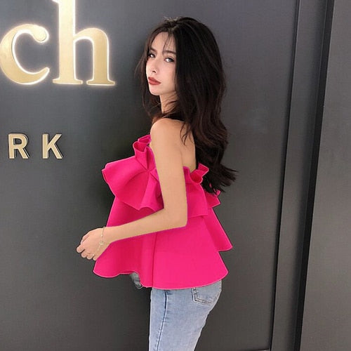 Kvinnors Blus Modern Stil Polyester med Avsedd Klyvning-5