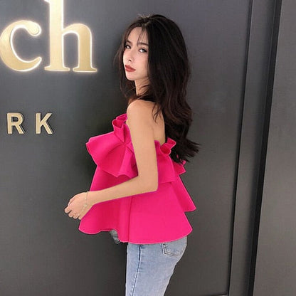 Kvinnors Blus Modern Stil Polyester med Avsedd Klyvning-5