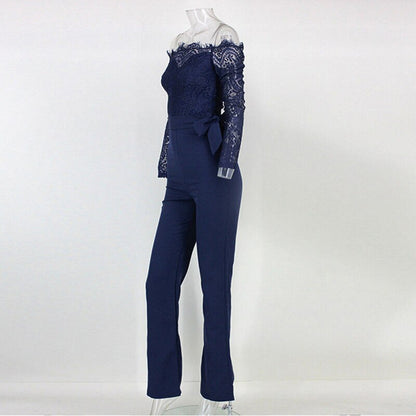 Dam Jumpsuit Figurbetonad Högkvalitativt Tyg Elegant Design-5