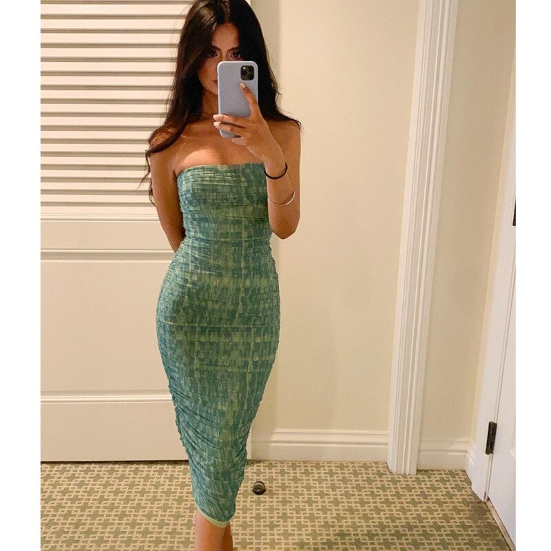 Kvinnors Klänning Axelremmar Mångsidig Förstklassiga Tyger-2