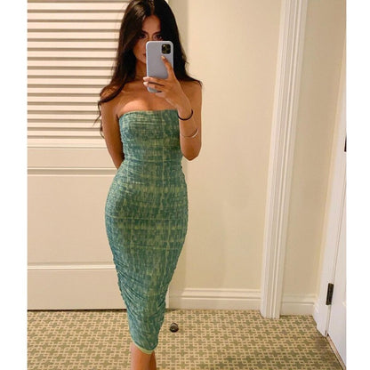 Kvinnors Klänning Axelremmar Mångsidig Förstklassiga Tyger-2