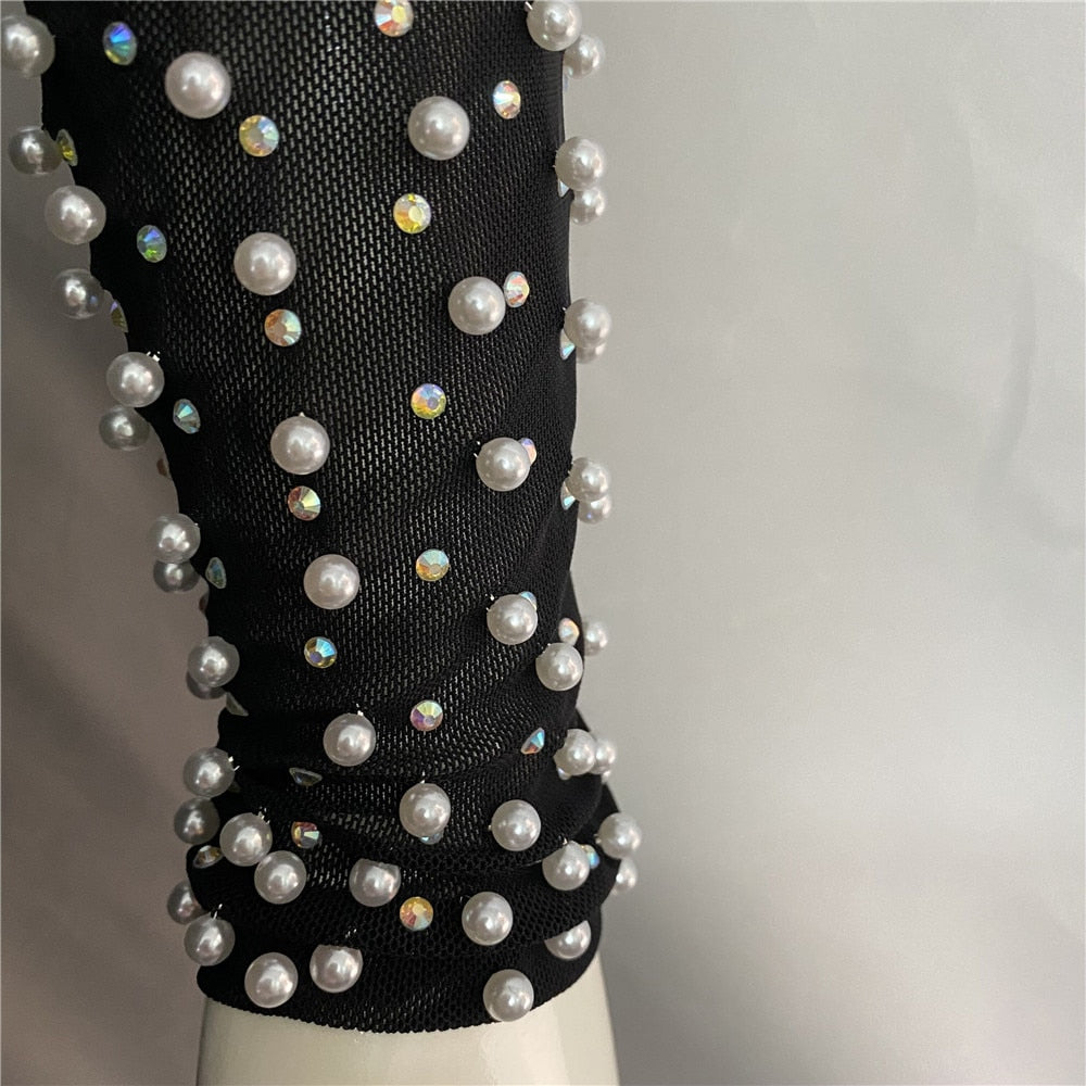 Dam Skördetopp Monokrom Polyester Spandex-6