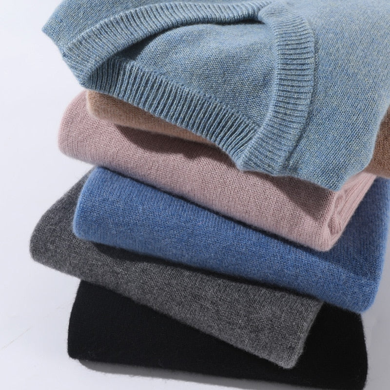 Stickad Dam Tröja i Kashmirmix – Tidlös Stil, Mjuk och Bekväm, Perfekt för Alla Tillfällen, Finns i S, M, L, XL 8