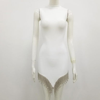 Variant image for Kvinna Miniklänning Ärmlös Glittrig med Strassdetaljer-2