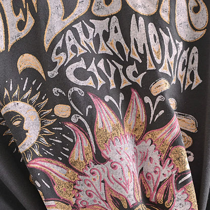 Dam T-shirt Crop Mjuk Bomull med Knutdetalj-5