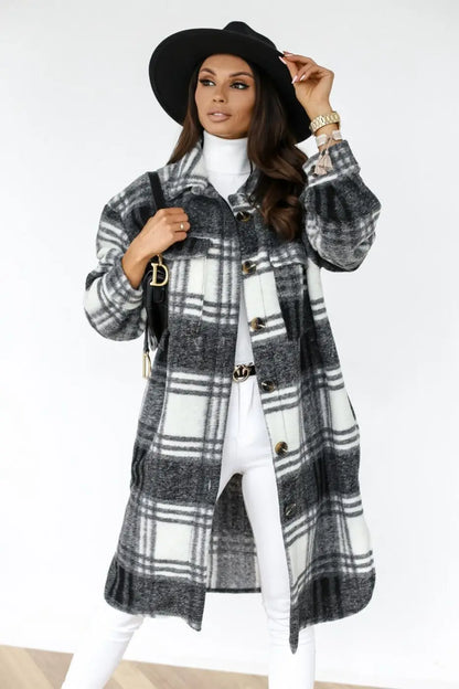 Variant image for Dam Kappa Lång Karomönster Fleece-1