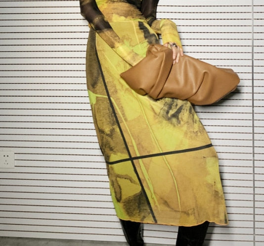 Variant image for Dam Rockuppsättning T-shirt och Knälång Kjol Polyester Geometrisk Design-2