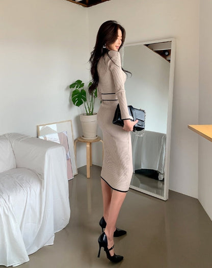 Dam Midiklänning A-linje Akryl Vintage Elegant Tidlös-2