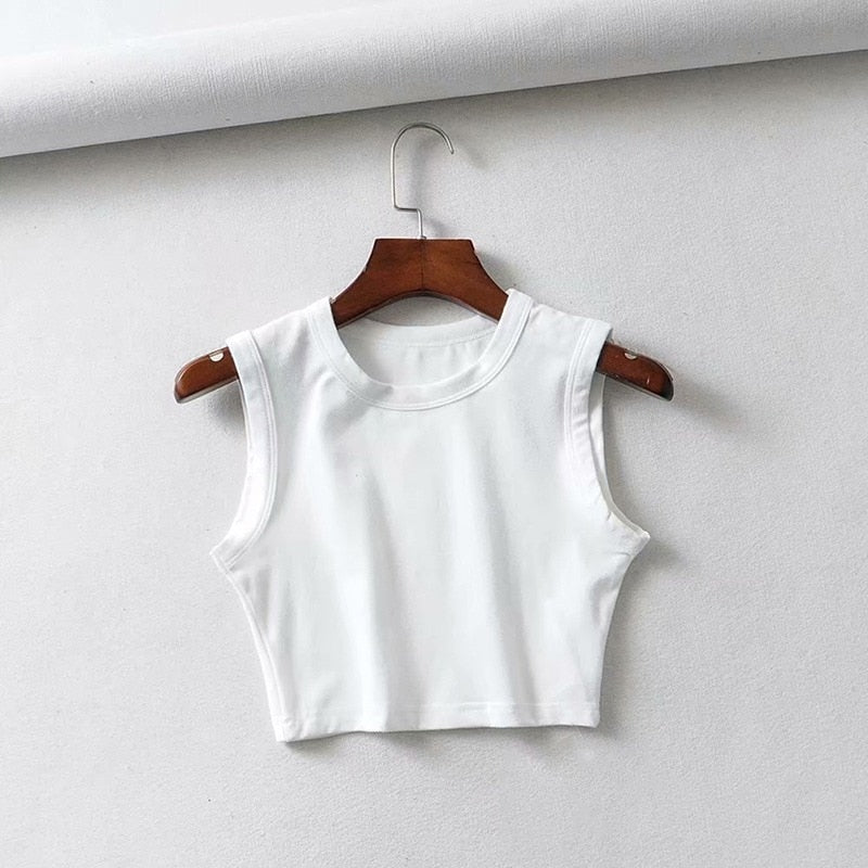 Dam Croptop Sommarstil Högkvalitativt Bomull 4