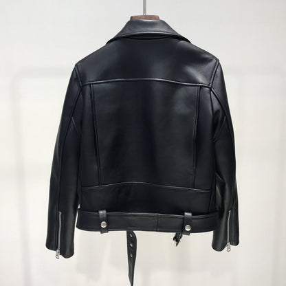 Damjacka Syntetläder Långa Ärmar Modern Stil-3