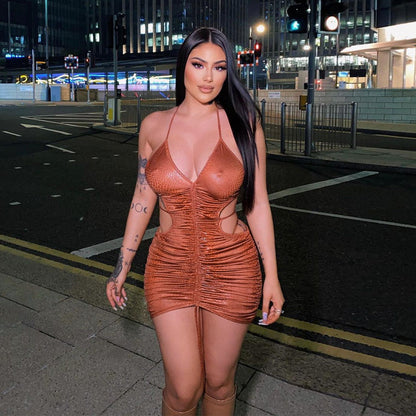 Kvinnors Miniklänning Spaghetti Band Andningsbart Spandex 1