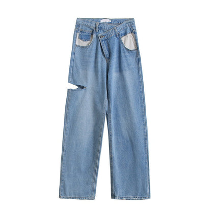 Rippade Herr Jeans med Lös Passform i 100% Bomull – Vintage Stil för Avslappnad Look 5