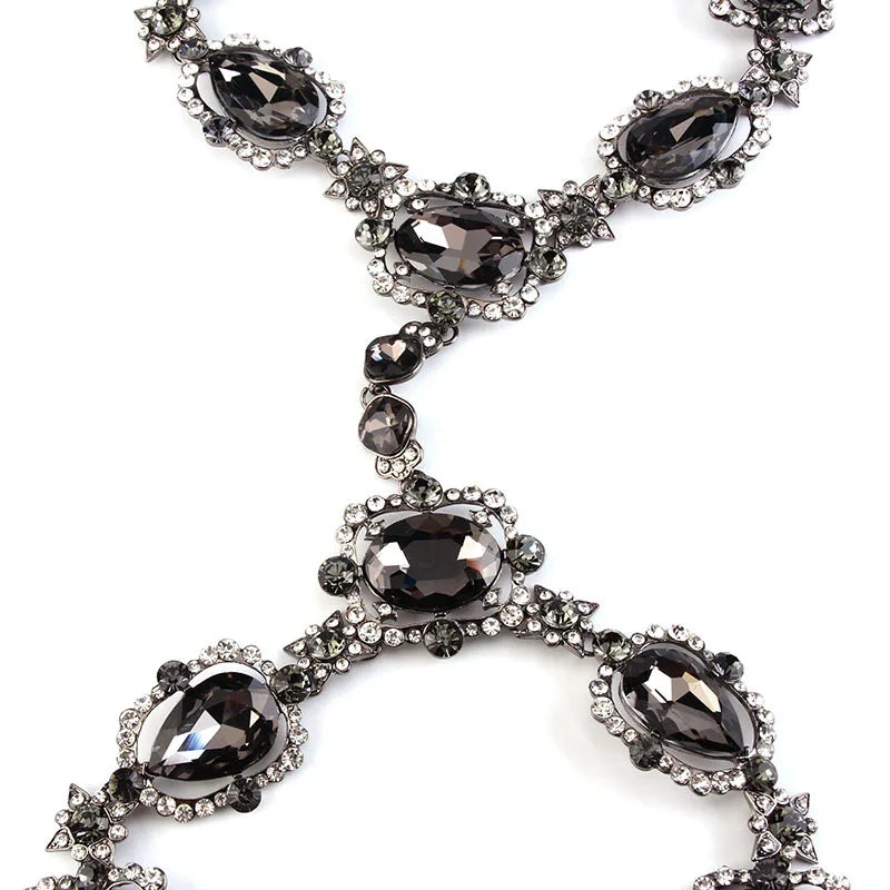 Kvinnors Kroppsmycken Geometrisk Zinklegation med Strass-6