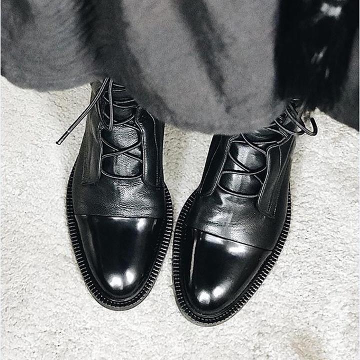 Dam Skor Ortopediska med Bekväm Design i Syntet Läder – Ergonomisk Passform och Elegant Stil, Storlek 36-41 2