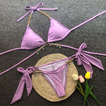 Variant image for Dam Bikini Tvådelad Djurmönster Polyester Spandex-7