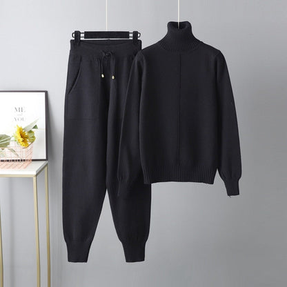 Dam Byxor Jogger Stil Med Resår I Midjan Viskos Snygga Byxor-1