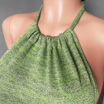 Kvinnors Miniklänning Halterneck 100% Bomull Figurformande-6